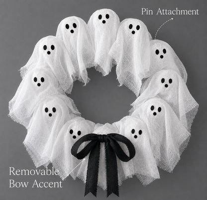 BooWreath Light-Up Ghost Wreath