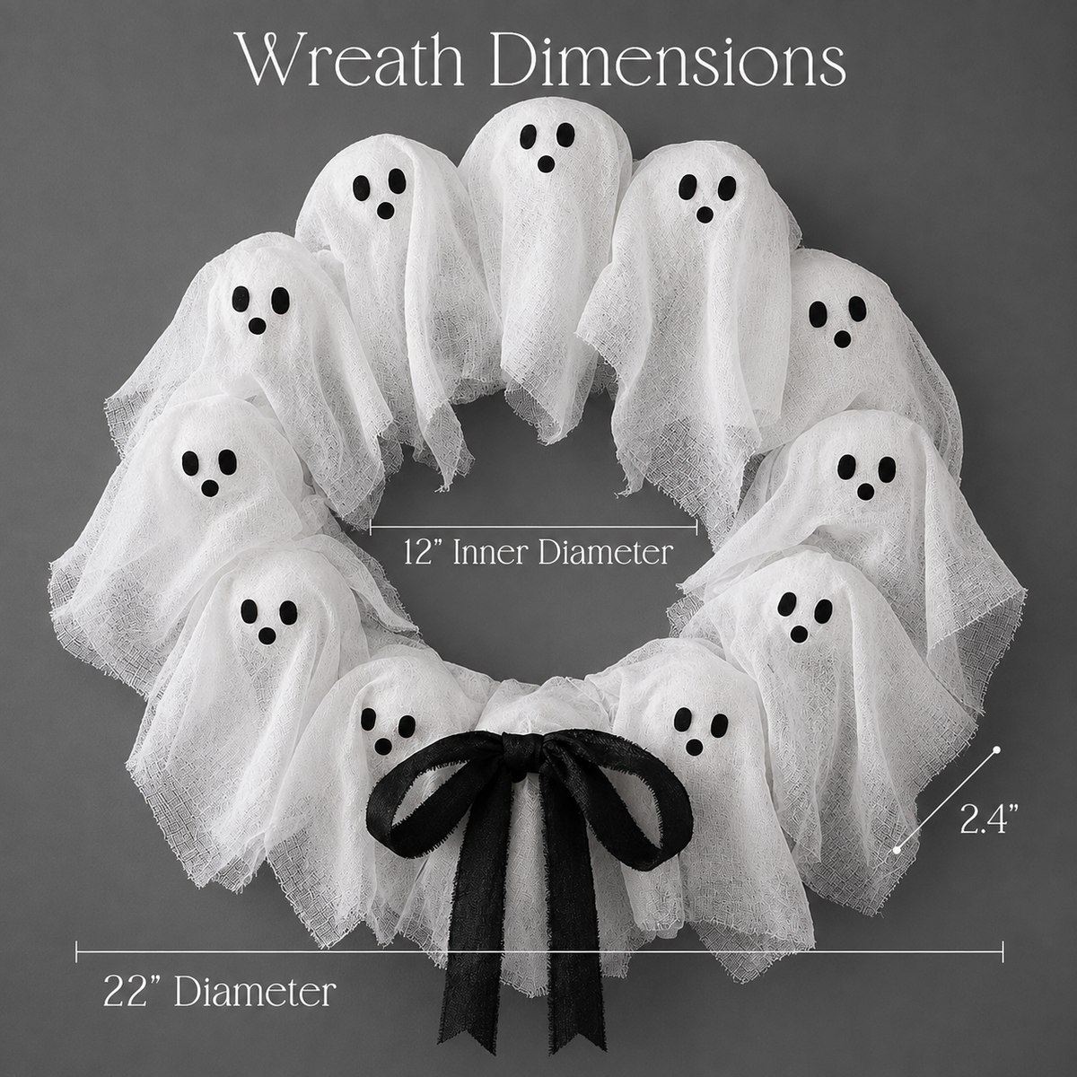 BooWreath Light-Up Ghost Wreath