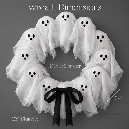 BooWreath Light-Up Ghost Wreath