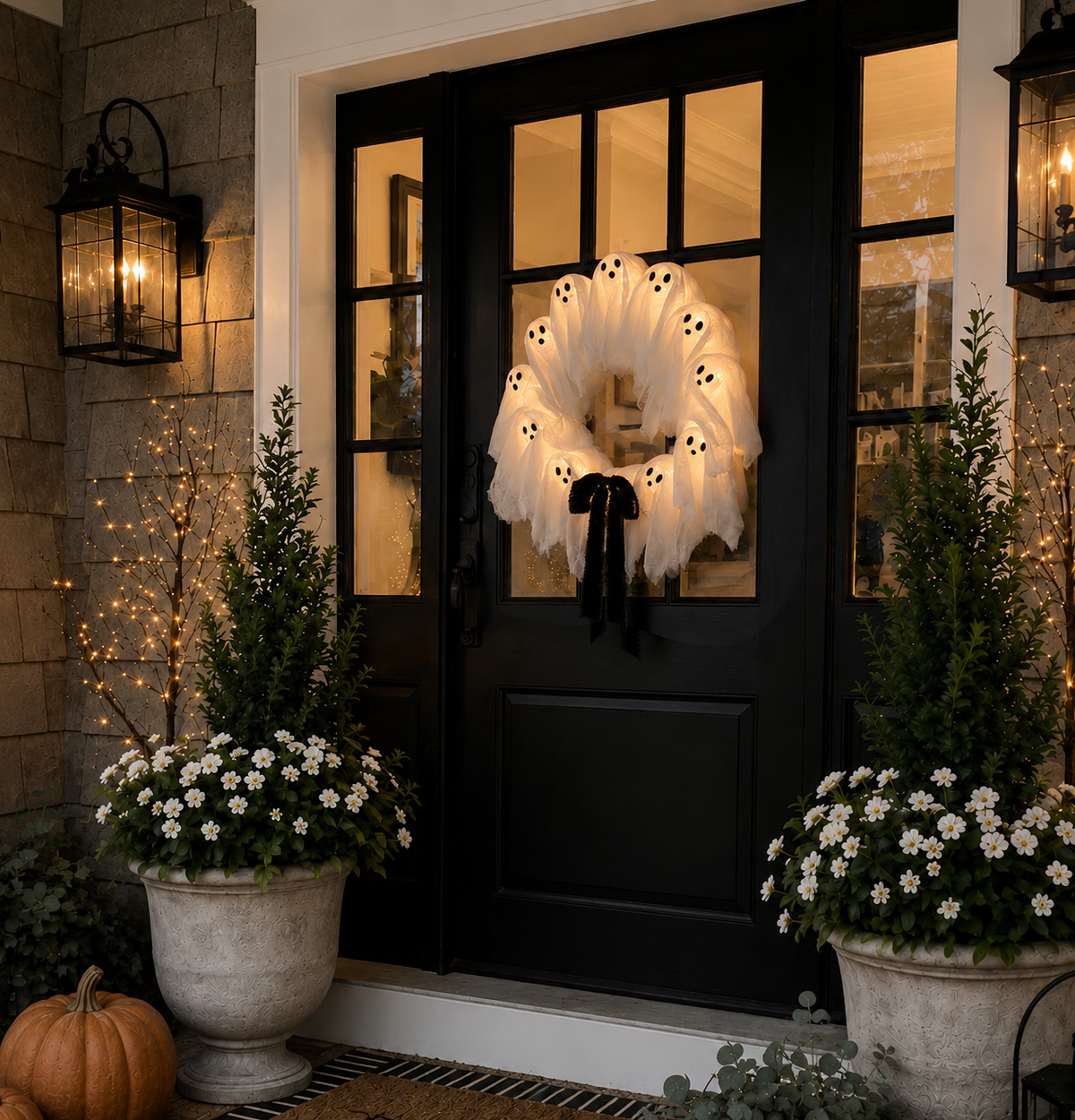BooWreath Light-Up Ghost Wreath