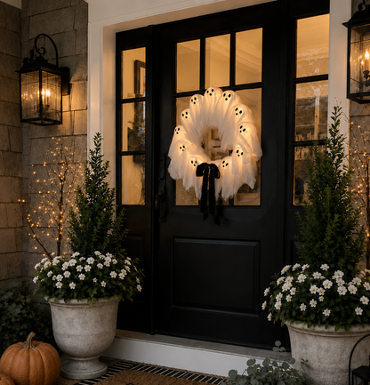 BooWreath Light-Up Ghost Wreath